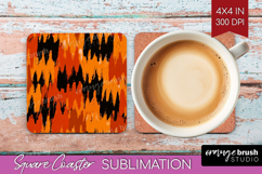 Halloween Square Coaster - Brush Stroke Coaster PNG Product Image 1