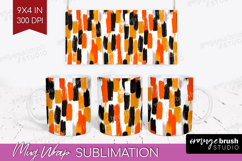 Halloween Mug Wrap - Brush Stroke Mug PNG Sublimation Product Image 1