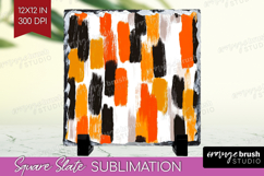 Halloween Slate PNG - Brush Stroke Square Slate Sublimation Product Image 1