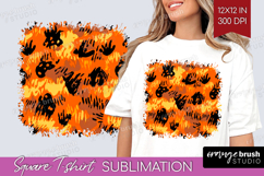 Halloween Square Tshirt Background - Brush Stroke PNG Product Image 1
