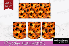Halloween Mug Wrap - Brush Stroke Mug PNG Sublimation Product Image 1