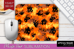 Halloween Mouse Pad Sublimation - Brush Stroke Mousepad PNG Product Image 1