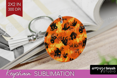 Halloween Keychain PNG - Brush Stroke Keychain Sublimation Product Image 1