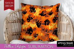 Halloween Pillow Sublimation - Brush Stroke Pillow Cover PNG Product Image 1