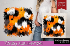 Halloween Tote Bag - Brush Stroke Tote Bag PNG Sublimation Product Image 1