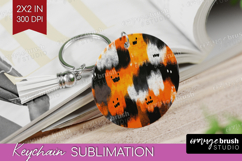 Halloween Keychain PNG - Brush Stroke Keychain Sublimation Product Image 1