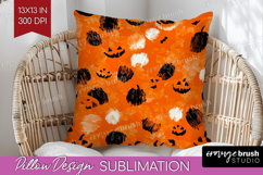 Halloween Pillow Sublimation - Brush Stroke Pillow Cover PNG Product Image 1