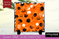 Halloween Slate PNG - Brush Stroke Square Slate Sublimation Product Image 1