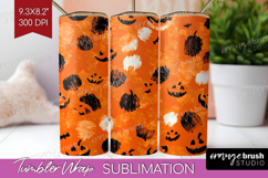Halloween Tumbler Wrap - Brush Stroke Tumbler PNG Product Image 1