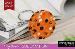Halloween Keychain PNG - Brush Stroke Keychain Sublimation Product Image 1