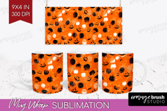 Halloween Mug Wrap - Brush Stroke Mug PNG Sublimation Product Image 1