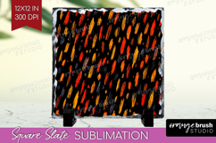 Halloween Slate PNG - Brush Stroke Square Slate Sublimation Product Image 1