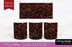 Halloween Mug Wrap - Brush Stroke Mug PNG Sublimation Product Image 1