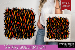 Halloween Tote Bag - Brush Stroke Tote Bag PNG Sublimation Product Image 1