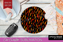 Halloween Car Coaster - Brush Stroke Coaster PNG Sublimation Product Image 1
