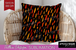 Halloween Pillow Sublimation - Brush Stroke Pillow Cover PNG Product Image 1