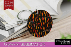 Halloween Keychain PNG - Brush Stroke Keychain Sublimation Product Image 1