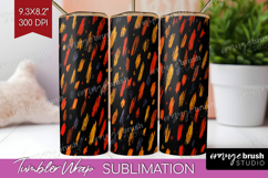 Halloween Tumbler Wrap - Brush Stroke Tumbler PNG Product Image 1