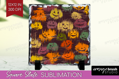 Halloween Slate PNG - Brush Stroke Square Slate Sublimation Product Image 1