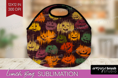 Halloween Lunch Bag - Brush Stroke Lunch Bug PNG Sublimation Product Image 1