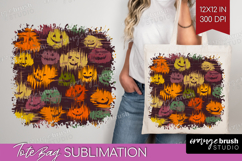 Halloween Tote Bag - Brush Stroke Tote Bag PNG Sublimation Product Image 1