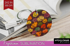 Halloween Keychain PNG - Brush Stroke Keychain Sublimation Product Image 1