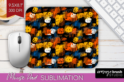 Halloween Mouse Pad Sublimation - Brush Stroke Mousepad PNG Product Image 1