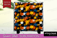 Halloween Slate PNG - Brush Stroke Square Slate Sublimation Product Image 1