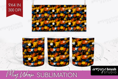 Halloween Mug Wrap - Brush Stroke Mug PNG Sublimation Product Image 1