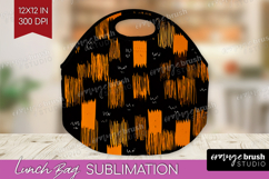 Halloween Lunch Bag - Brush Stroke Lunch Bug PNG Sublimation Product Image 1