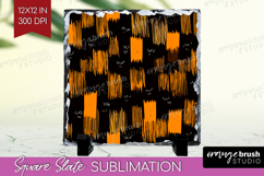 Halloween Slate PNG - Brush Stroke Square Slate Sublimation Product Image 1