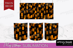 Halloween Mug Wrap - Brush Stroke Mug PNG Sublimation Product Image 1