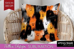 Halloween Pillow Sublimation - Brush Stroke Pillow Cover PNG Product Image 1