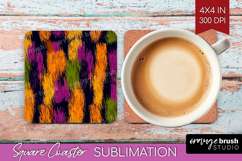 Halloween Square Coaster - Brush Stroke Coaster PNG Product Image 1