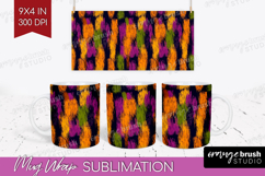 Halloween Mug Wrap - Brush Stroke Mug PNG Sublimation Product Image 1
