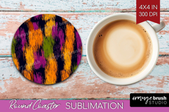 Halloween Round Coaster - Brush Stroke Coaster PNG Product Image 1