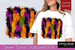 Halloween Square Tshirt Background - Brush Stroke PNG Product Image 1