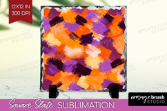 Halloween Slate PNG - Brush Stroke Square Slate Sublimation Product Image 1