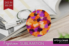 Halloween Keychain PNG - Brush Stroke Keychain Sublimation Product Image 1