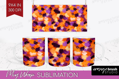 Halloween Mug Wrap - Brush Stroke Mug PNG Sublimation Product Image 1