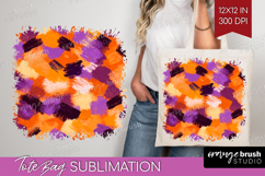 Halloween Tote Bag - Brush Stroke Tote Bag PNG Sublimation Product Image 1