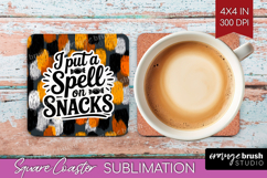 Halloween Quote Square Coaster - Sarcastic Coaster PNG Product Image 1