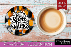 Halloween Quote Round Coaster - Sarcastic Coaster PNG Product Image 1