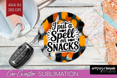 Halloween Quote Car Coaster - Sarcastic Coaster PNG Product Image 1