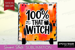 Halloween Quote Slate PNG - Sarcastic Square Slate Product Image 1