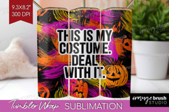 Halloween Quote Tumbler Wrap - Sarcastic Tumbler PNG Product Image 1