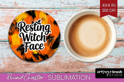 Halloween Quote Round Coaster - Sarcastic Coaster PNG Product Image 1