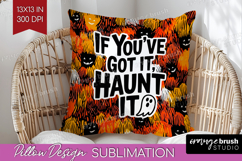 Halloween Quote Pillow Sublimation - Sarcastic Pillow Cover Product Image 1