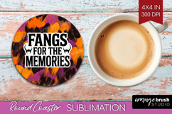 Halloween Quote Round Coaster - Sarcastic Coaster PNG Product Image 1
