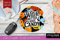 Halloween Quote Car Coaster - Sarcastic Coaster PNG Product Image 1